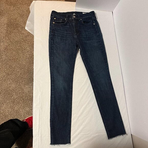 Rag‎ & Bone Jeans Women's 26 Blue High Rise Ankle Skinny Denim 26 - Picture 3 of 14